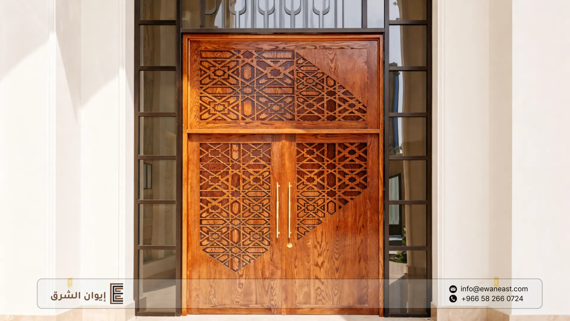 تفصيل وتصميم باب خشب في السعودية