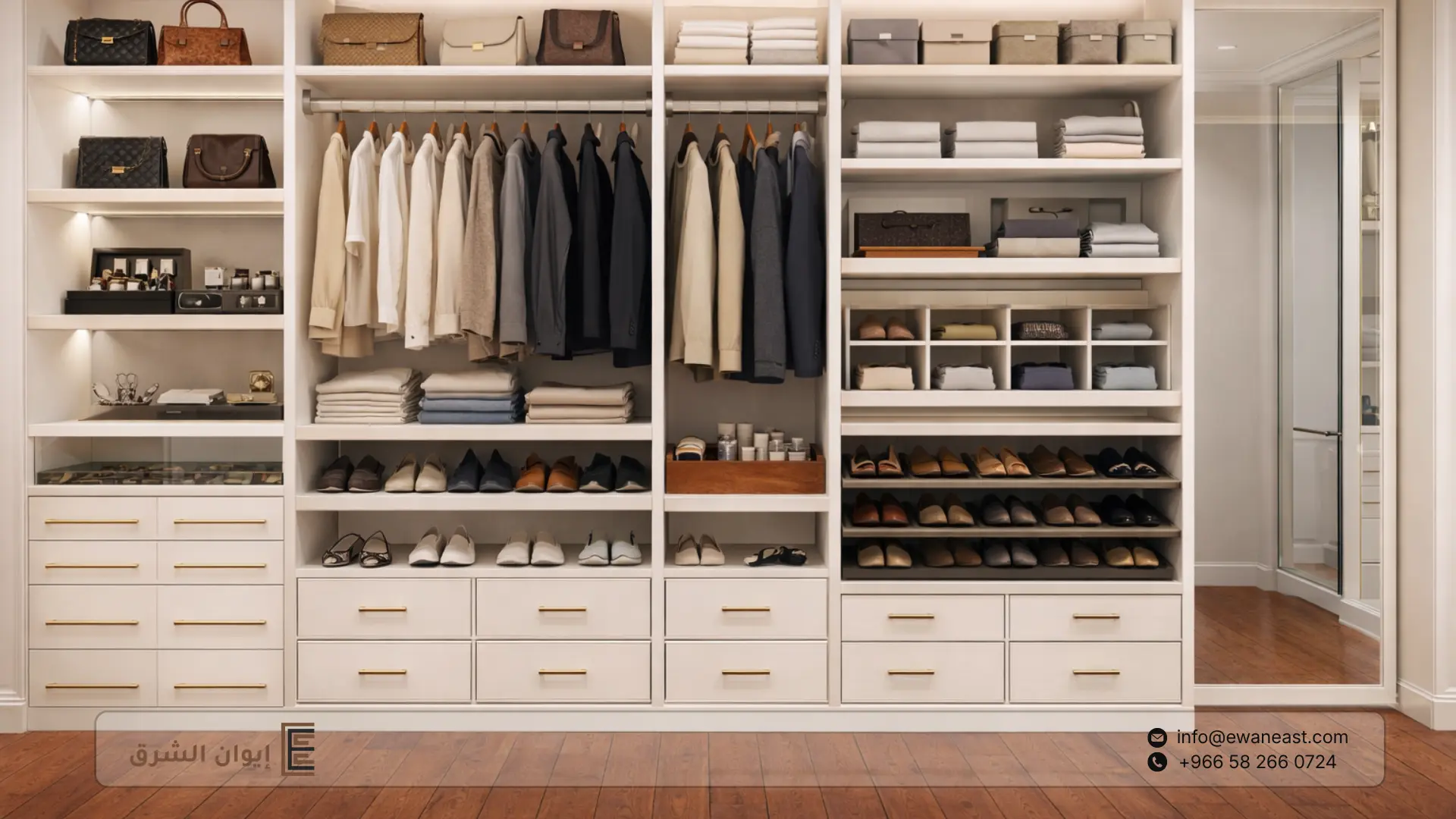لماذا تختار مصنع إيوان الشرق لتفصيل دولاب خشب بأفضل جودة في الدمام والسعودية؟